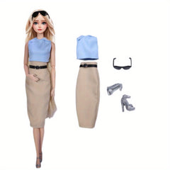11.5" Doll Clothes Set, Tops Shirt Pants Summer Skirt Outfit Toy Gift