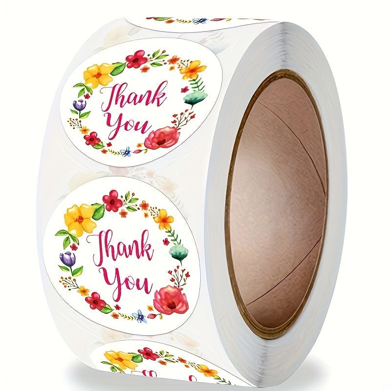 Flower Thank You Sticker Label Wedding Party 500 Pieces