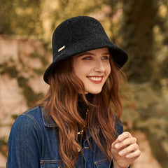 Chenille Bucket Hat Warm Basin Classic Knit Hats