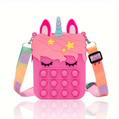 Silicone Unicorn Messenger Bag Coin Purse for Kids