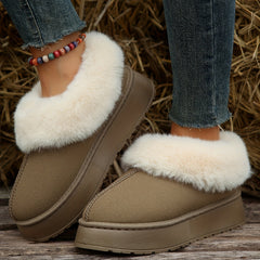 Thick Bottom Fur Fleece Snow Boots Winter Warm Shoes