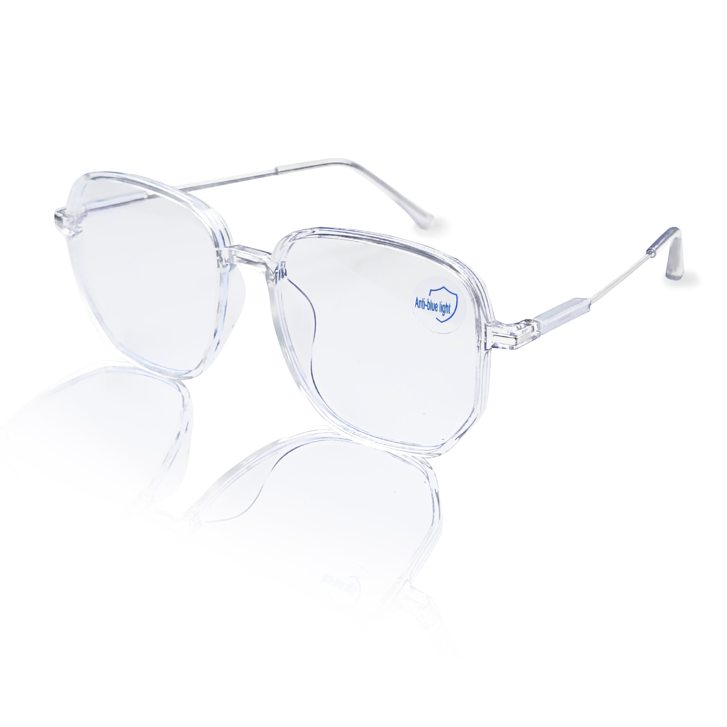 Square Anti Light Glasses Metal Frame