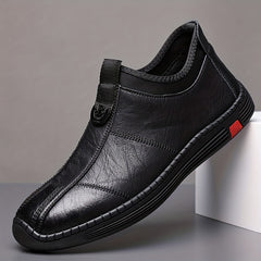 Men's Hand Stitching Leather Loafers Slip On Shoes
