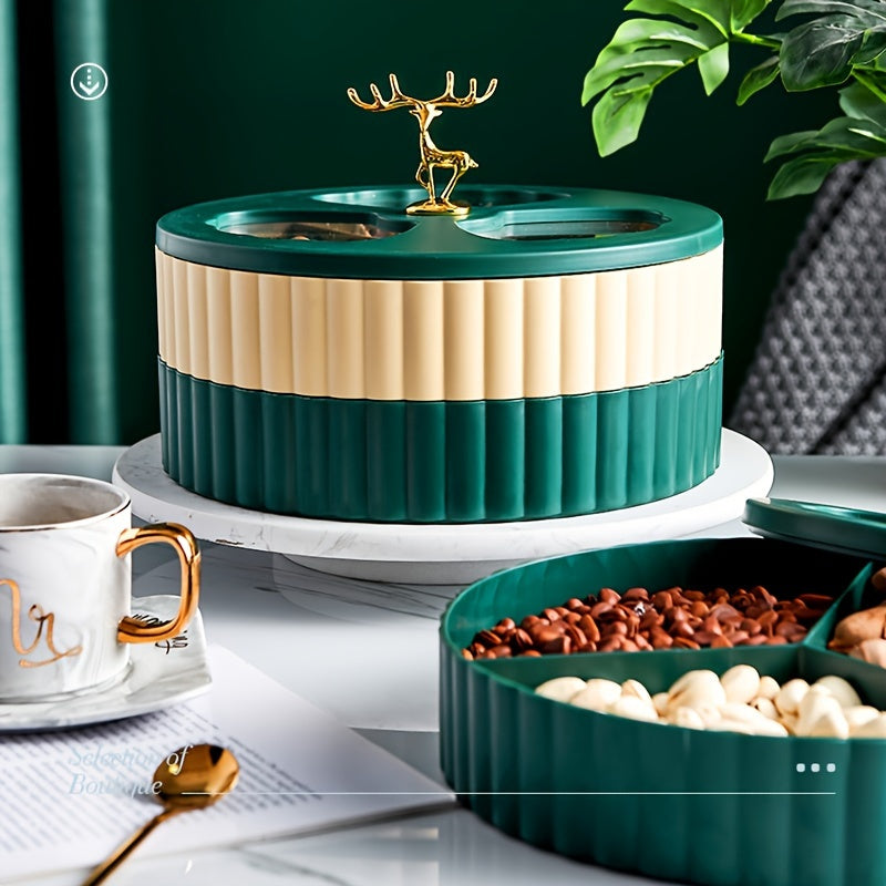 Reindeer Horn Candies Storage Box Cookies Tray For Dried Fruits