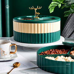 Reindeer Horn Candies Storage Box Cookies Tray For Dried Fruits