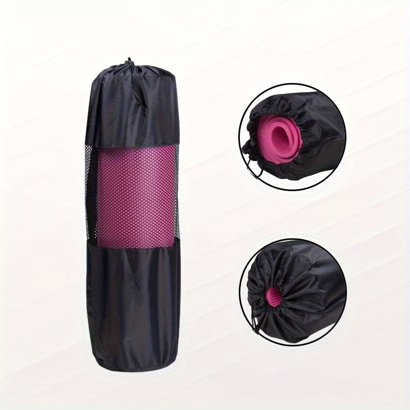 Portable Yoga Mat Storage Bag Drawstring Fitness Mesh Bag