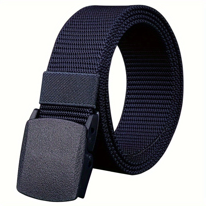 Nylon Canvas Belt with Plastic Buckle for Men and Women