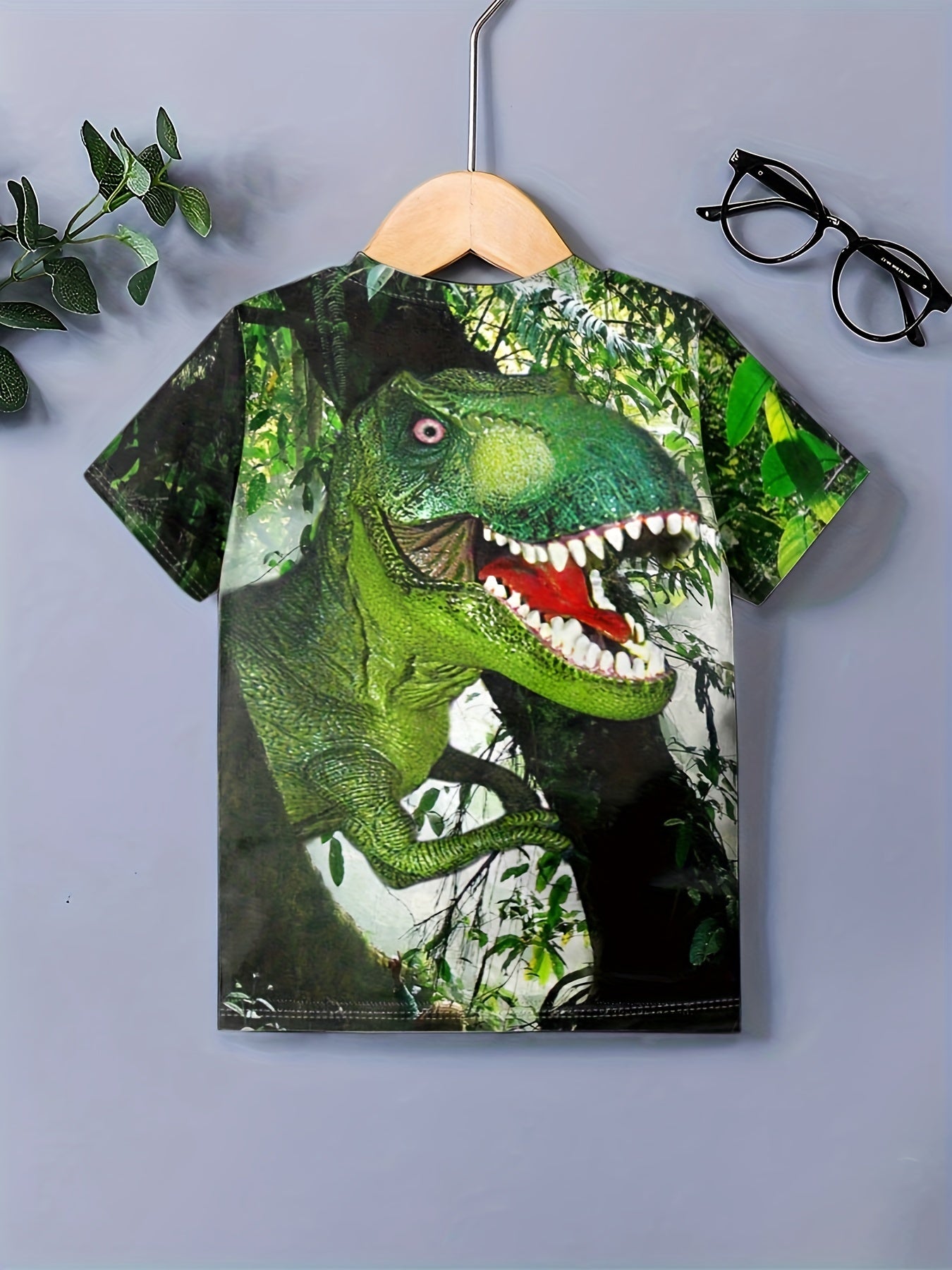 T Rex 3D Print Boy's T shirt Short Sleeve Crew Neck Kids Toddler Summer Clothes
