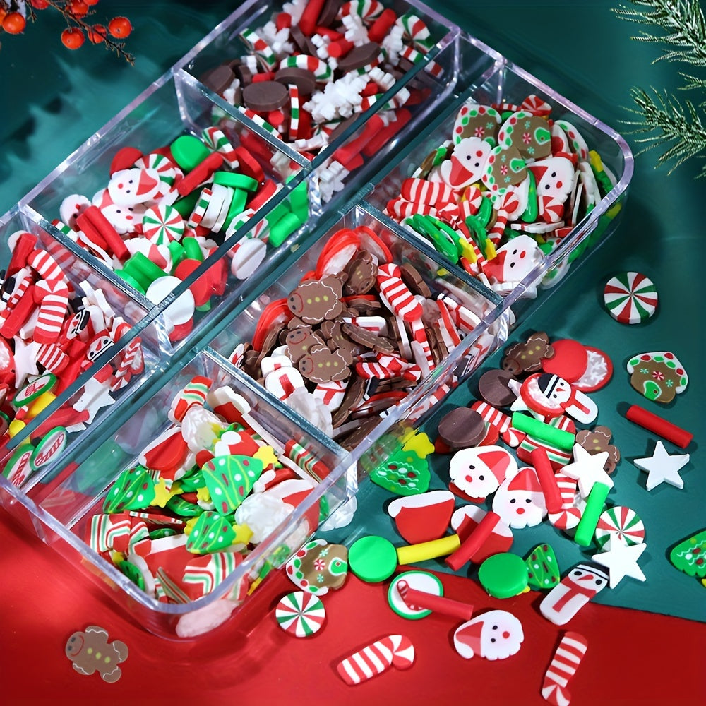 Christmas Clay Slices Resin Mold Filler Snowman Gingerbread Snowflake Shaker Jew