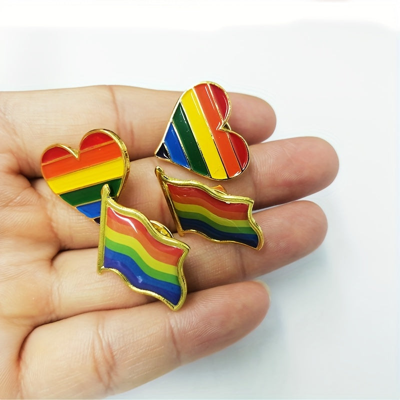 5pcs Gay Pride Rainbow Enamel Lapel Pin Set LGBTQ Flag LGBTQ Lapel Pin