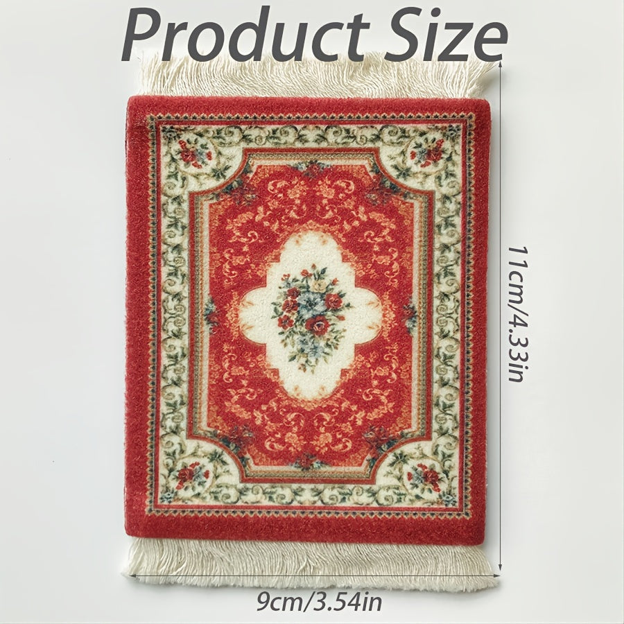 Ethnic Persian Style Tassel Coaster Mats for Home, 1pc