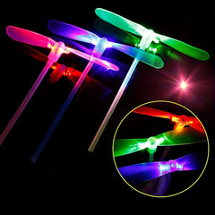 Luminous Plastic Bamboo Dragonfly Flying Toys for Field Camping