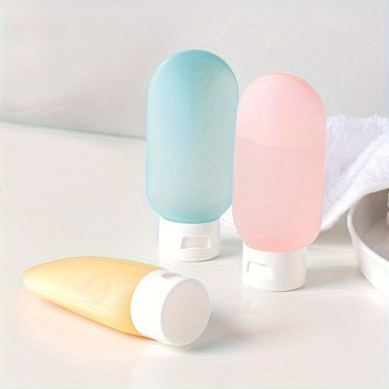 3pcs Travel Sub Bottle Toiletries Makeup Shampoo Shower Gel Portable