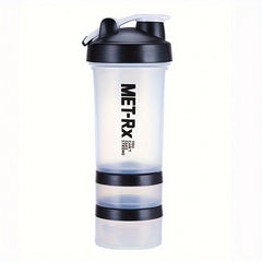 500ml Plastic Fitness Shaking Water Cup Portable Anti Drop Bottle