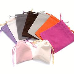 10Pcs Velvet Drawstring Pouches 5x7 7x9cm Jewelry Gift Bags