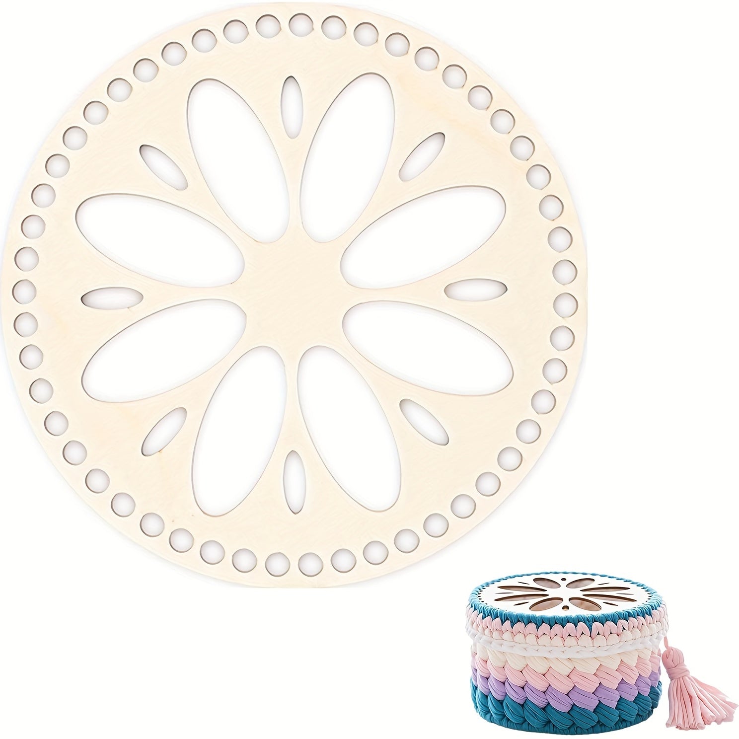 4pcs DIY Wooden Bag Base Portable Women's Bag Cover Crochet Tools