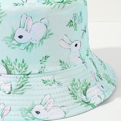 Easter Bunny Fisherman Hat Double Sided Small Fresh Unisex Basin Hat