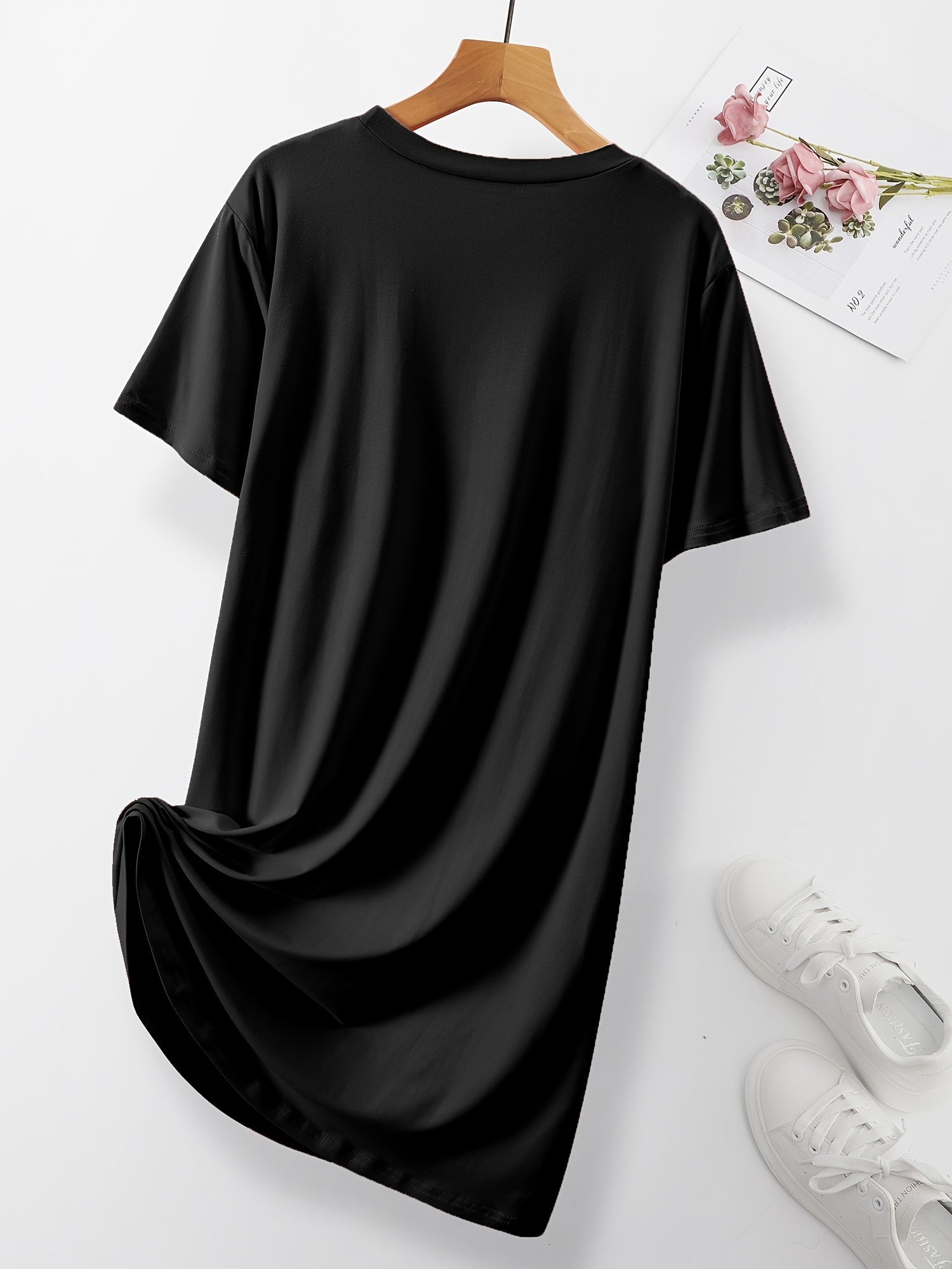 Dinosaur Print Graphic Tee Dress