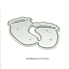 Feet Cutting Dies Metal Embossing Stencils For DIY Scrapbooking Supplies