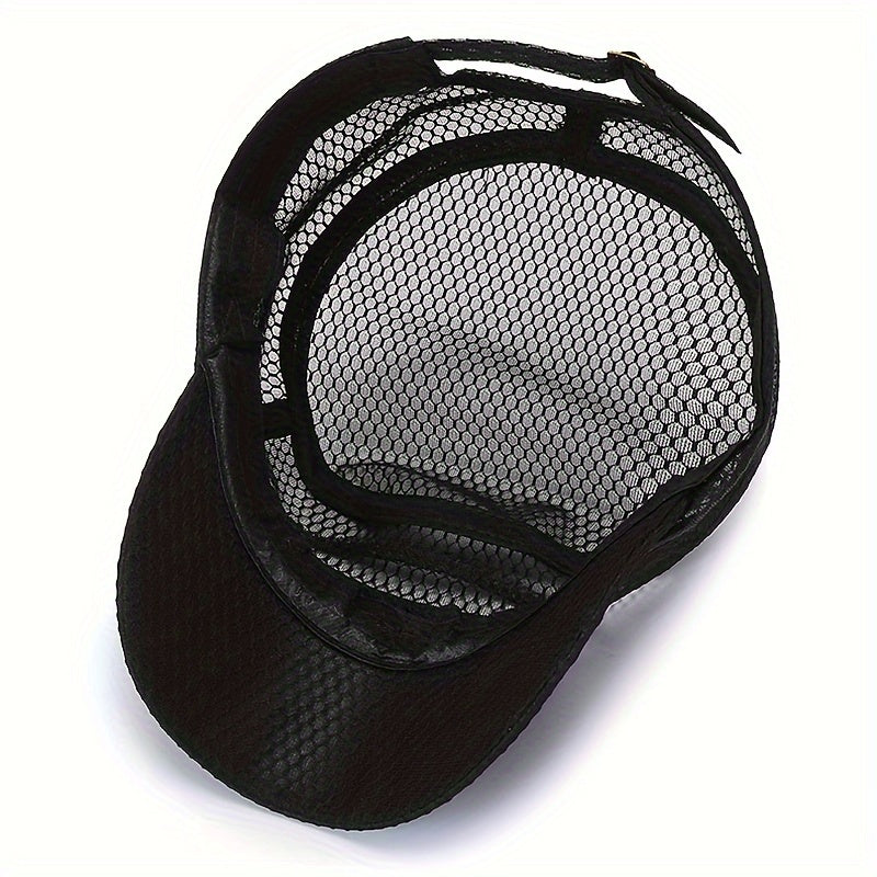 Breathable Mesh Sun Hat Fishing Hat Flat Top Outdoor Casual Hat