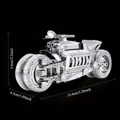 3D Motorcycle Metal Puzzle DIY Assembly Model Birthday Halloween Christmas