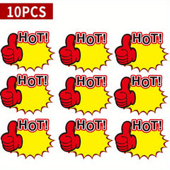 10pcs Merchandise Label Tag Supermarket Advertising Paper Tag