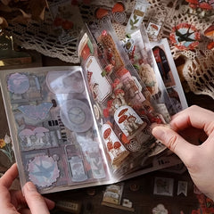 20pcs PET Retro Illustrated Journal Decorative Stickers