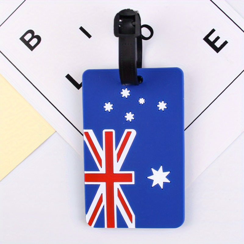 Canada Flag Pattern Boarding Card Rubber Card Sleeve Lightweight Luggage Tag