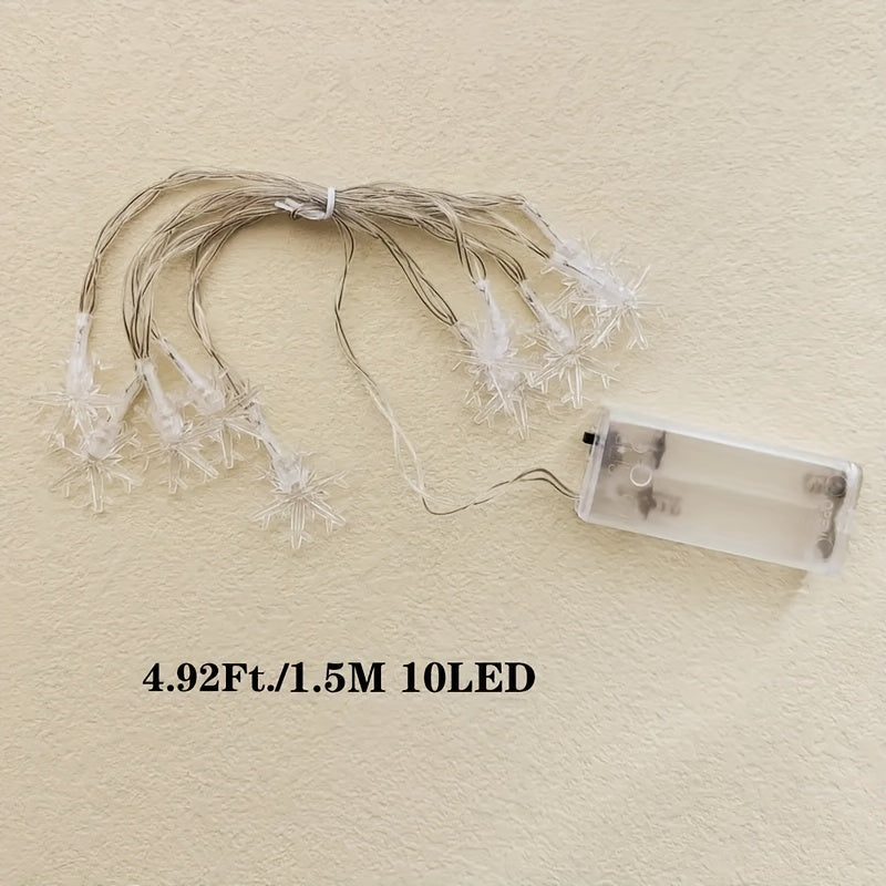 Snowflake LED String Lights 10 Lights 1.5m