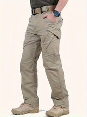Waterproof Casual Cargo Pants With Zipper Pockets Men's Pants