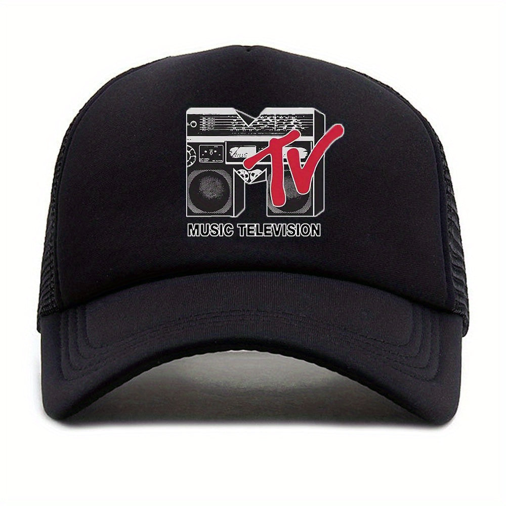 Unisex Sunshade Baseball Cap with Music Television Embroidery