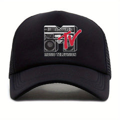 Unisex Sunshade Baseball Cap with Music Television Embroidery