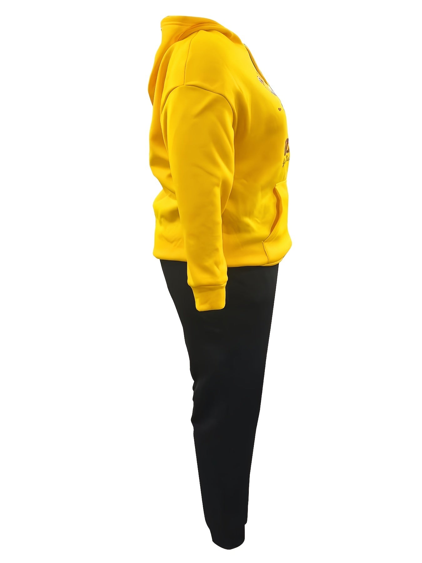 Funny Skull Print Hoodie & Joggers Gothic Outfit Set