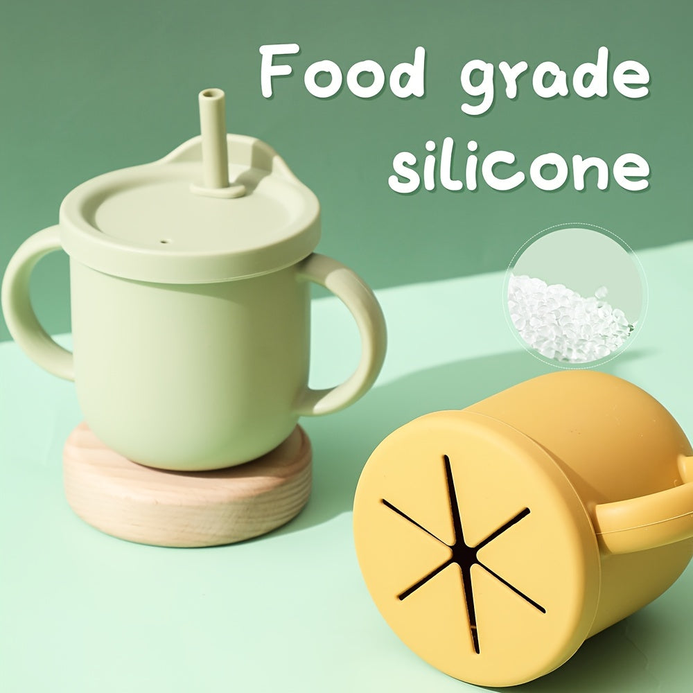 Baby Learning Drink Cup Two-in-one with Double Handle Anti-fall Snack Cup