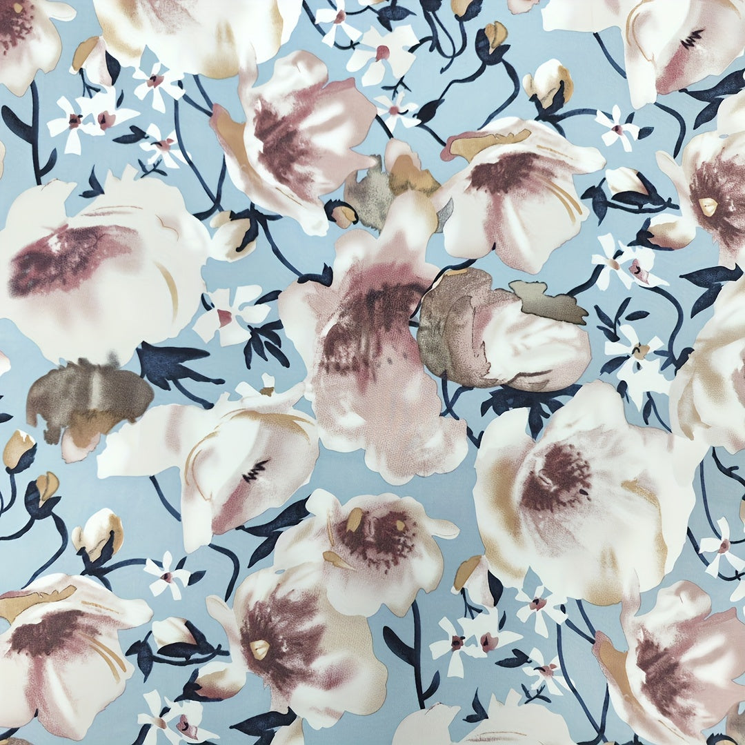 1pc Faux Cotton Fabric Diy Cloth Dress Fabric 1yard Cut Size