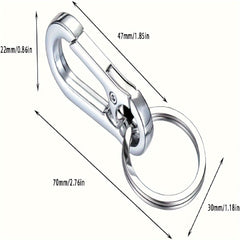 6pcs Metal Clip Keyring Car Keychain Hook for Outdoor Camping Hiking