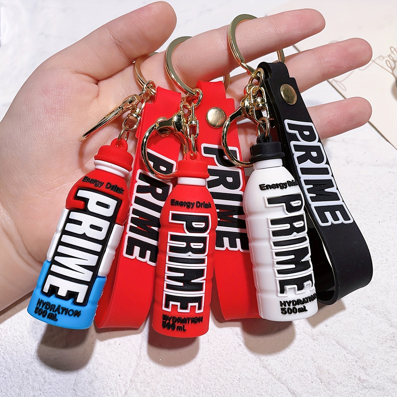Cartoon Drink Bottle Key Chain Pendant Backpack Bag Charms Decor