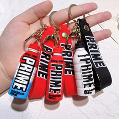 Cartoon Drink Bottle Key Chain Pendant Backpack Bag Charms Decor