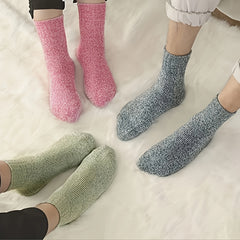 5 Pairs Winter Thick Warm Socks Women's Soft Cotton Casual Warm Socks