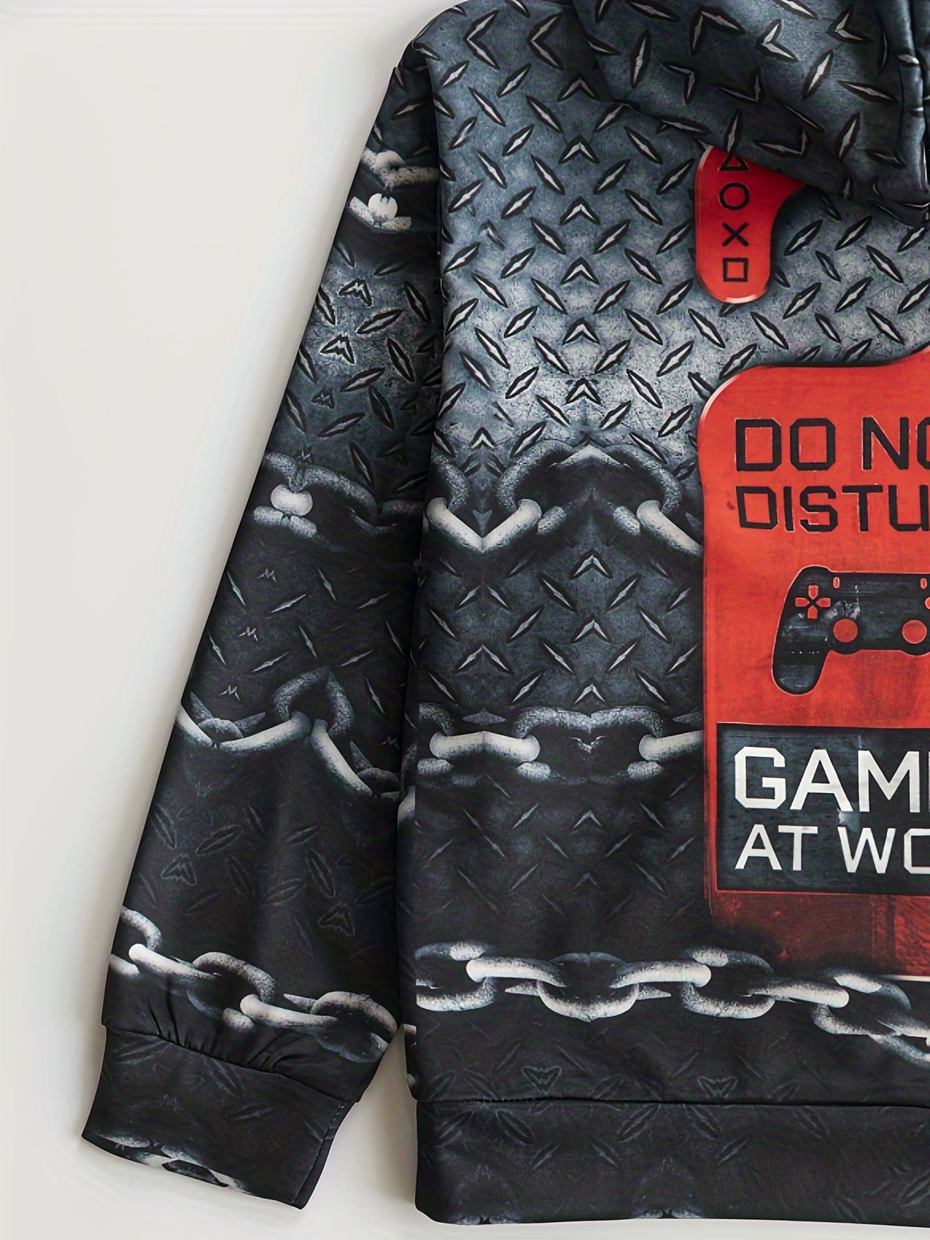 Gamepad & Chain 3D Print Boys Hoodie