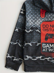 Gamepad & Chain 3D Print Boys Hoodie