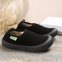 Boy's Solid Slip On Shoes Comfy Non Slip Casual Thermal Sneakers For Kids