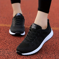 Women's Breathable Mesh Panel Saneakers Lace Up Lightweight Sporty Shoes