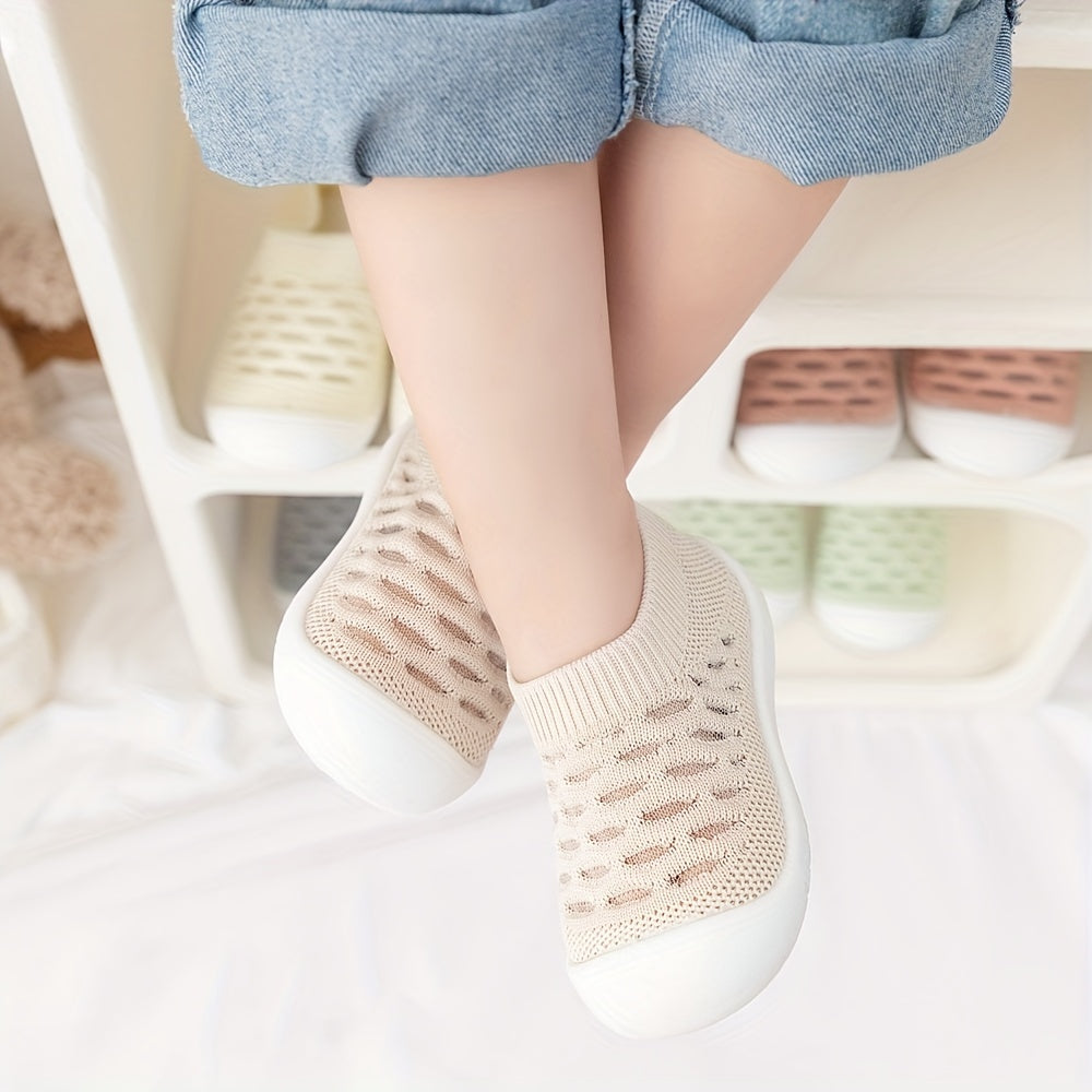 Breathable Woven Sneakers for Baby Boys Lightweight Slip On Shoes