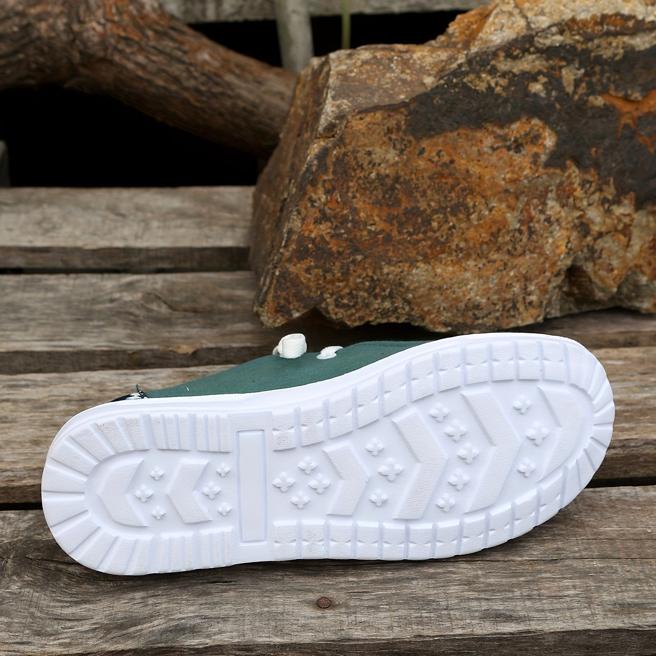 Women's Geometric Pattern Canvas Shoes Lightweight Loafers