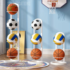 3 4 Layer Basketball Ball Storage Rack Football Display Stand Holder