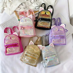 Kids Sequin Backpack Cartoon Travel School Bag