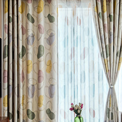 Geometric Circle Pattern Curtain for Home Decor