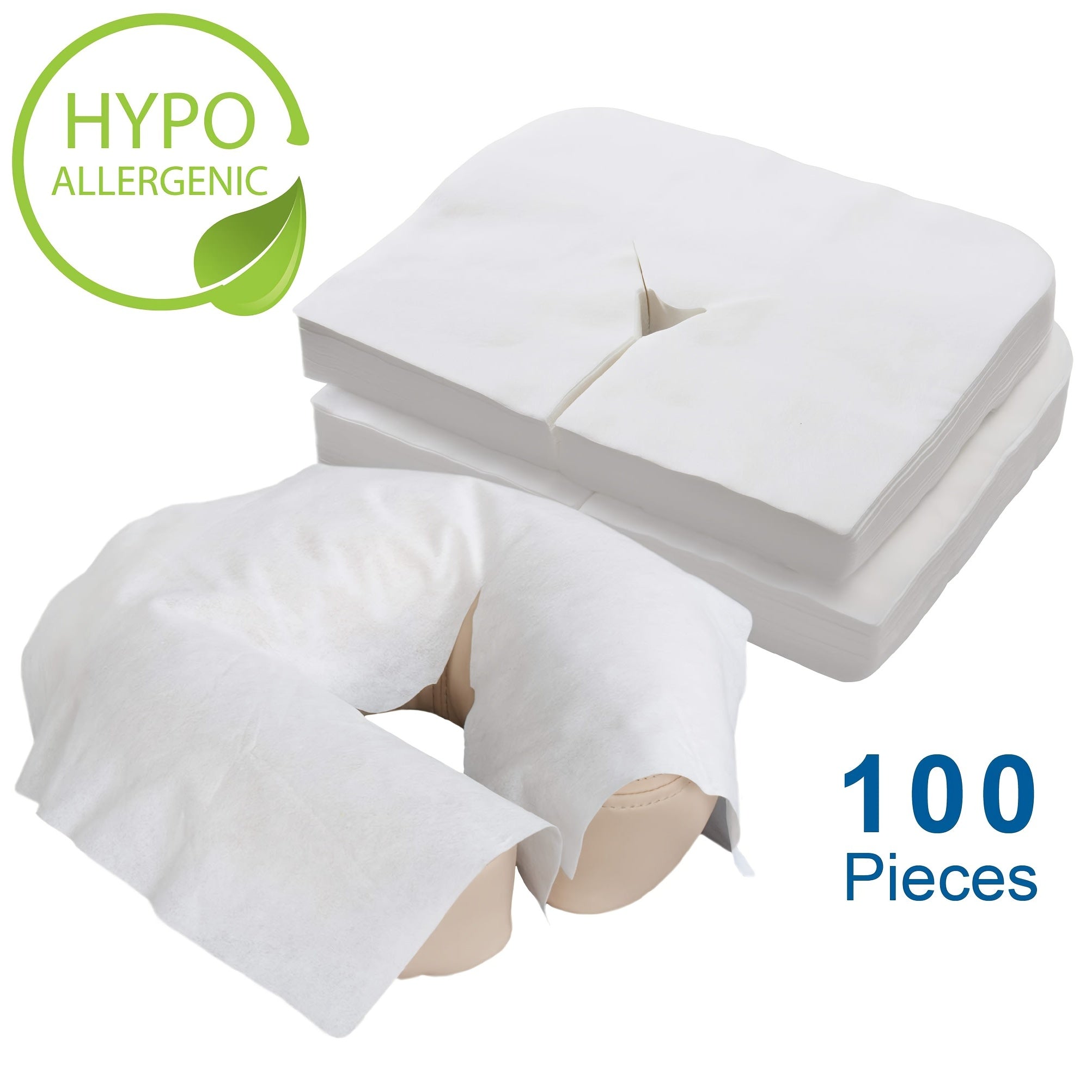 100pcs Disposable Massage Headrest Pads Face Cradle Covers