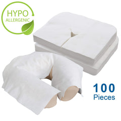 100pcs Disposable Massage Headrest Pads Face Cradle Covers